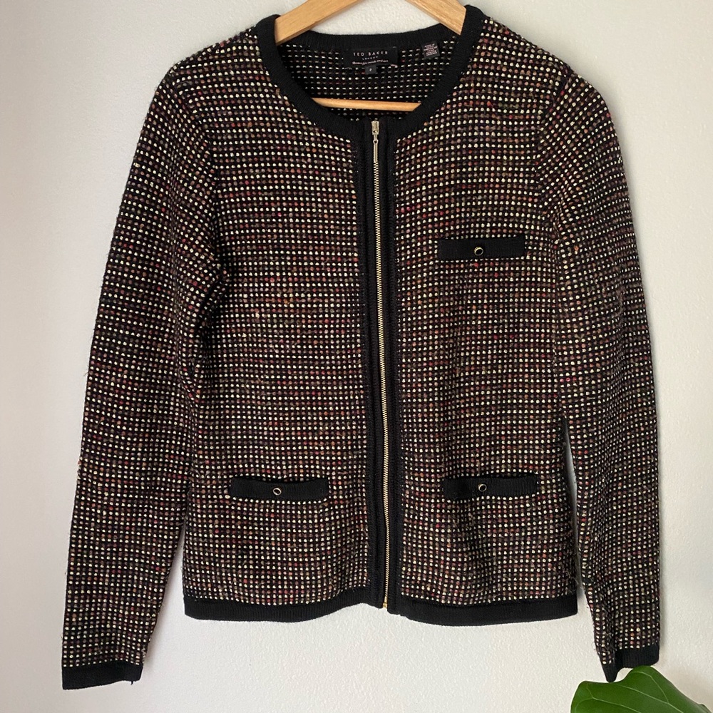 Ted Baker Rylene Metallic Wool Jacket - Picture 3 of 9